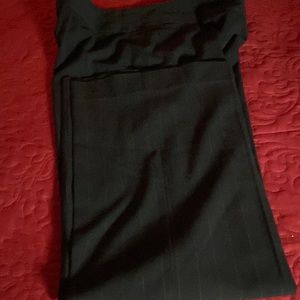 Wide leg pin striped dress slacks